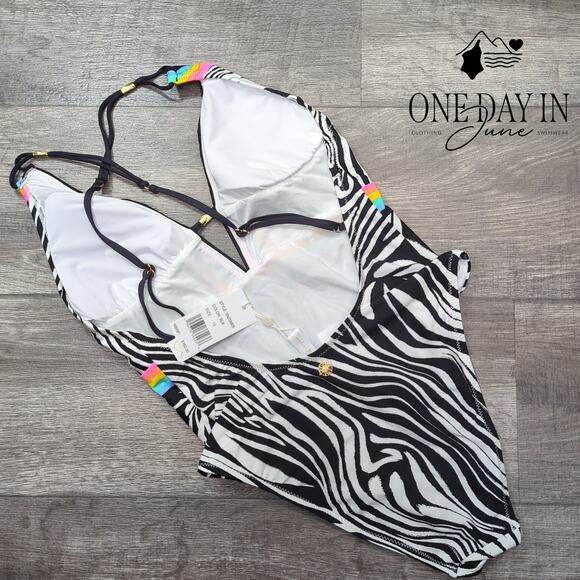 Sunshine 79 Deep V One Piece Swimsuit Size 10 - Picture 7 of 7